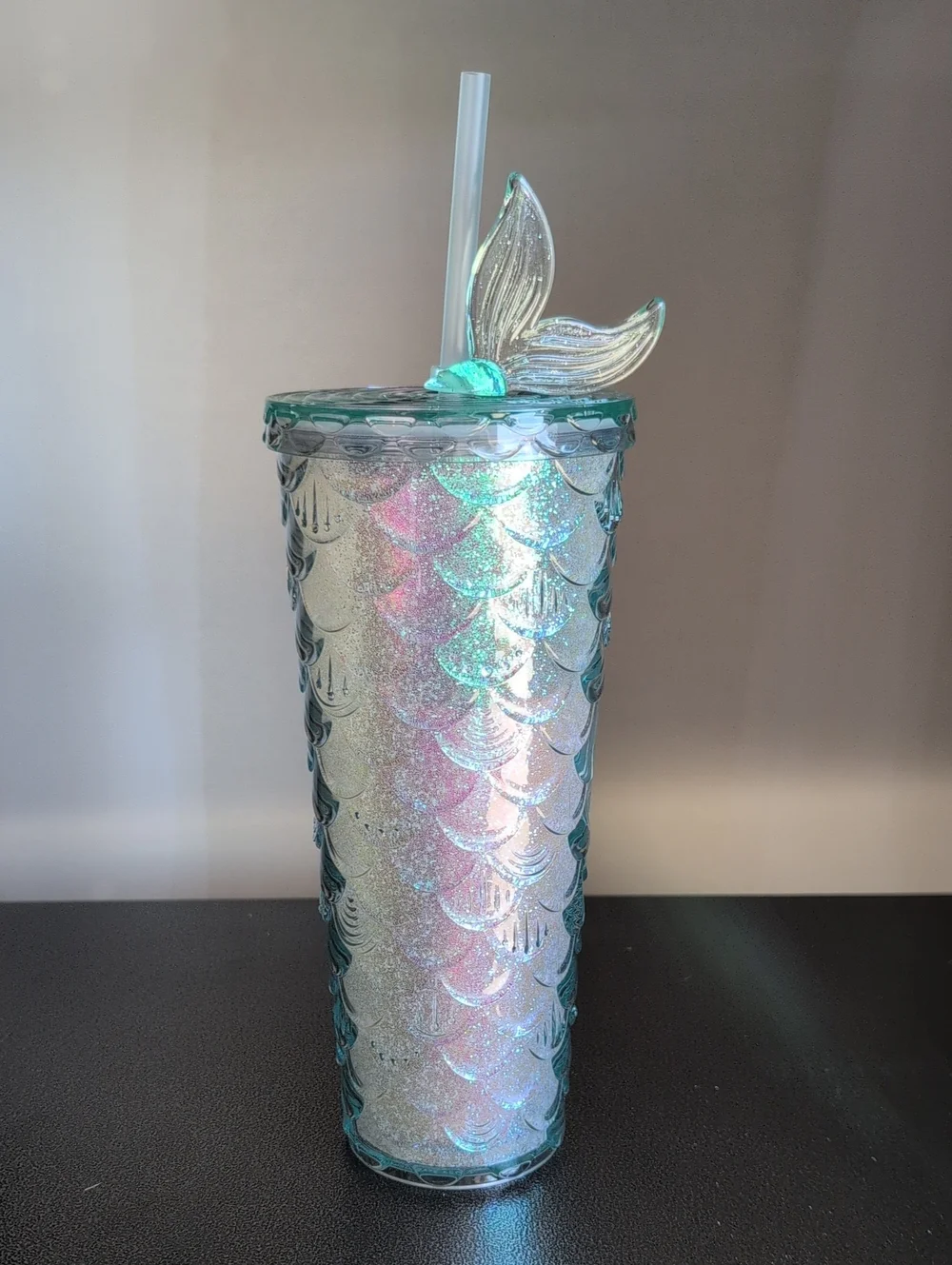 Starbucks China Lake blue mermaid tail Cold Cup Tumbler 24 OZ/ 710 Ml